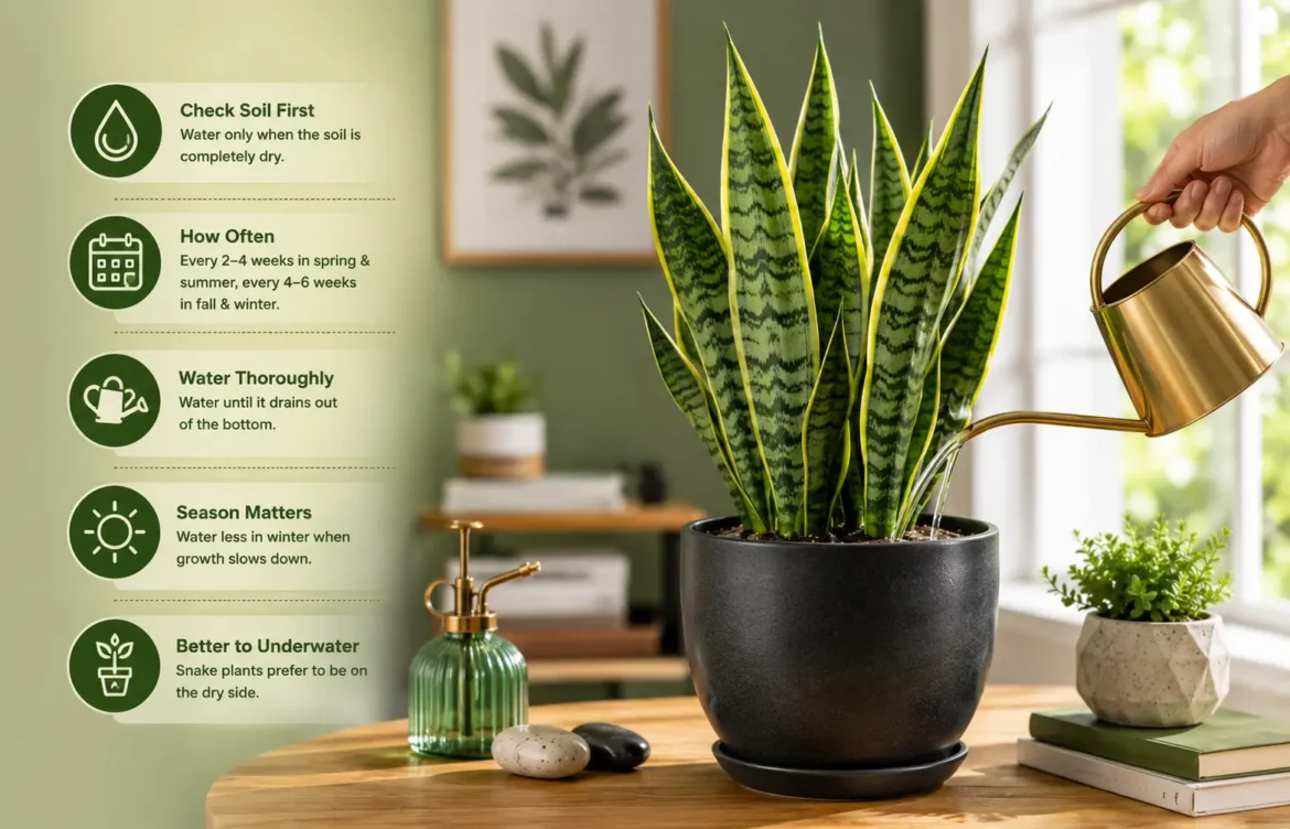 Snake Plant Watering Guide: How Often to Water a Snake Plant for Healthy Growth