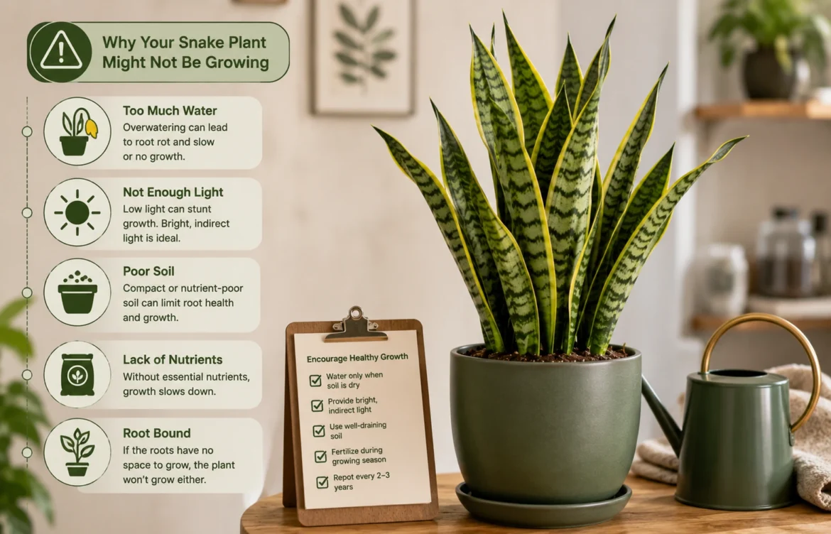 Snake Plant Not Growing: Causes, Fixes, and How to Encourage Healthy Growth