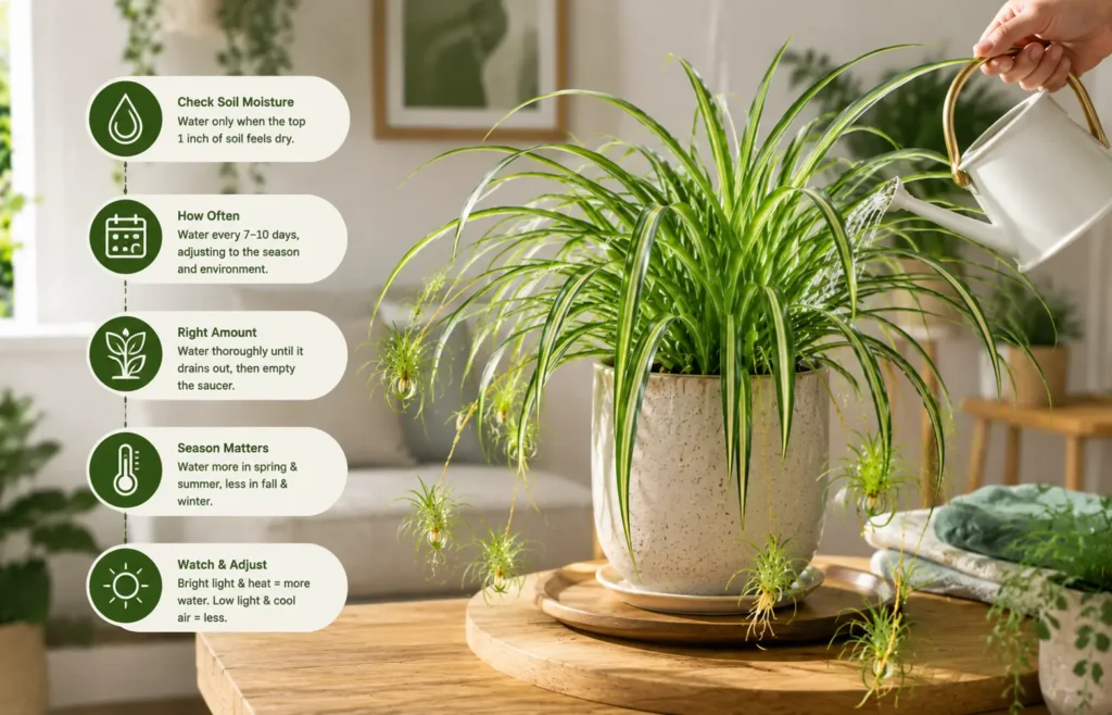 Spider Plant Watering Guide: How Often to Water a Spider Plant for Healthy Growth